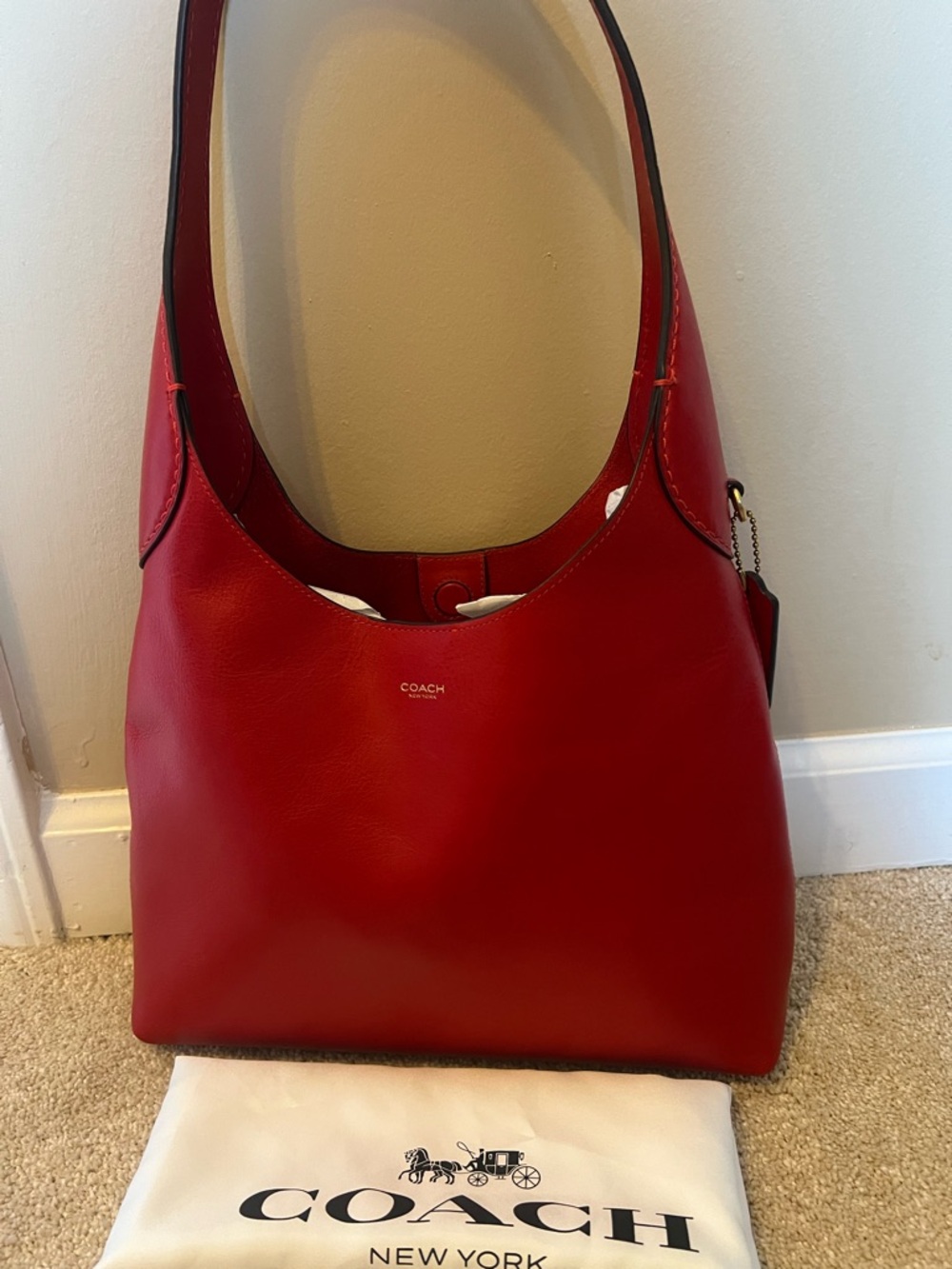 Coach Brooklyn 28 Scarlet/Red Leather Shoulder Bag (runway edition) - Picture 3 of 6